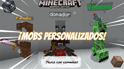 Mobs Personalizados En Minecraft Bedrock Truco Con Comandos Youtube