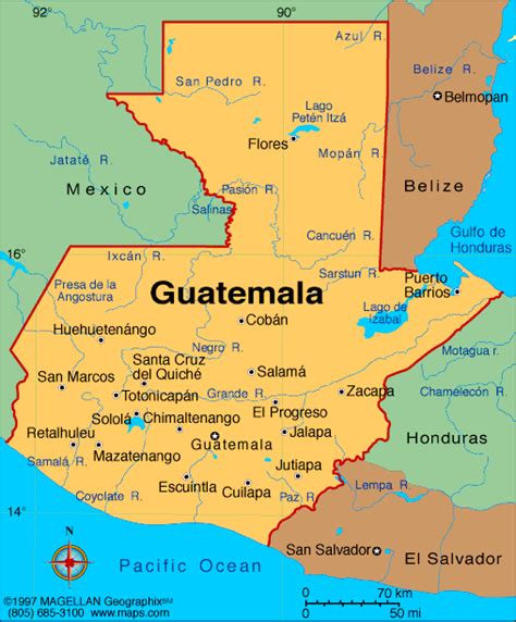 Map (Central America - Guatemala)