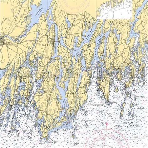 Nautical Chart Of Casco Bay Maine