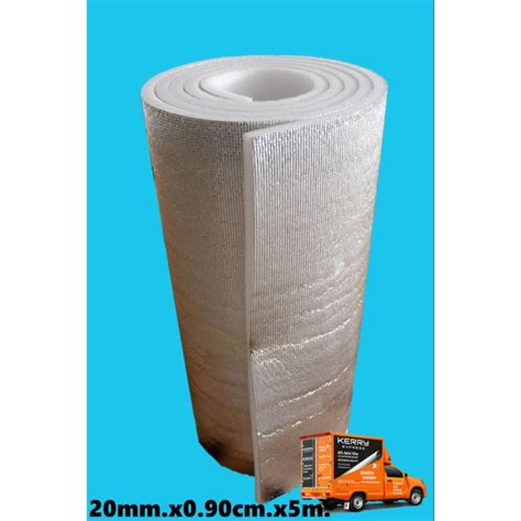 ฉนวนpeเคลือบฟอยล์หนา20mmกว้าง90cmยาว5minsulation Epe Foam 20mm90cm5m Th