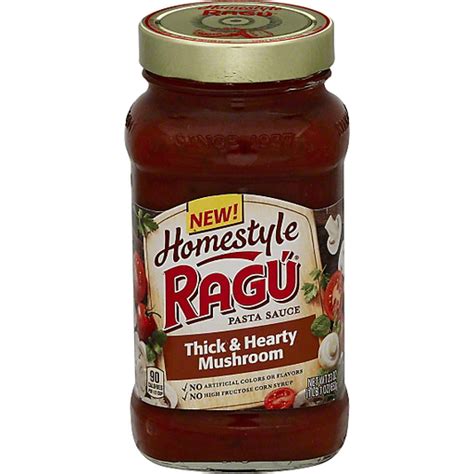 Rag Homestyle Pasta Sauce Thick Hearty Mushroom Salsas De Pastas