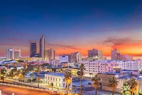 Corpus Christi, Texas, USA downtown skyline at dusk