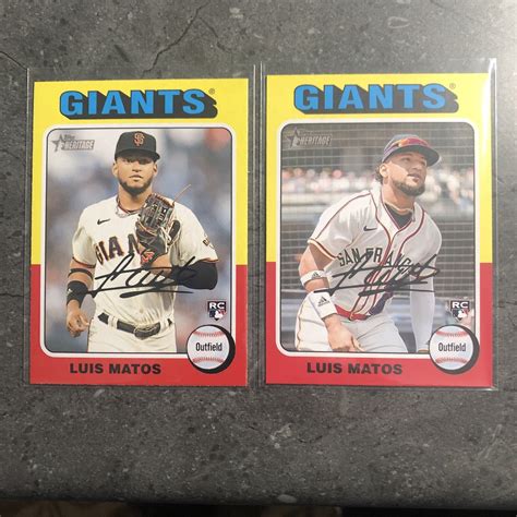 2 Lot 2024 Topps Heritage Luis Matos Rookie Base Image Variation SP