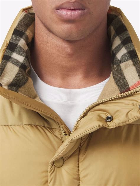 Burberry Detachable Sleeve Hooded Puffer Jacket Brown Farfetch