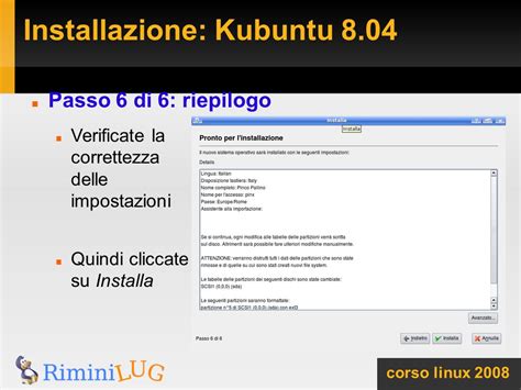 Installazione Kubuntu Corso Linux Riminilug Presenta Guida