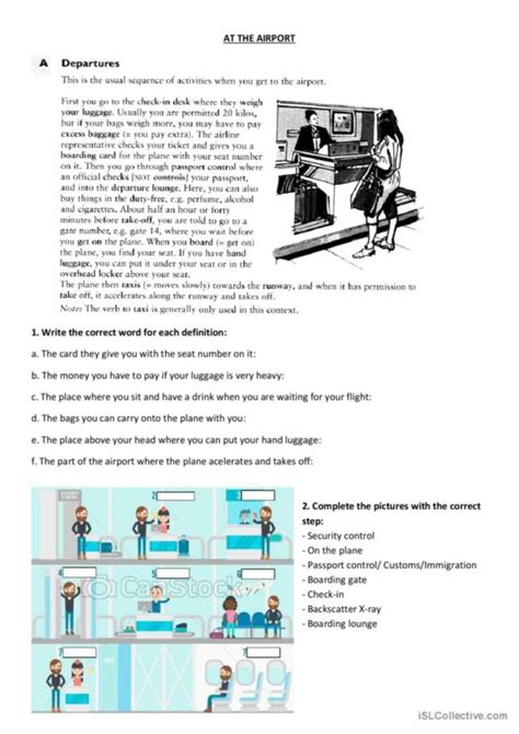 Airport English Esl Worksheets Pdf Doc