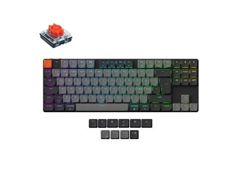 Keychron K1 V6 RGB QMK Wireless Hot Swap QMK Low Profile 2 0 Red Gaming Tastatur Uden