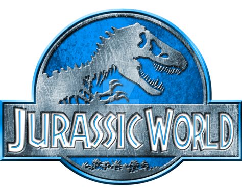 Jurassic World Logo - Blue and Silver