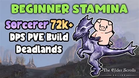 ESO Beginner Stamina Sorcerer Stamsorc 72k PVE DPS Build Deadlands