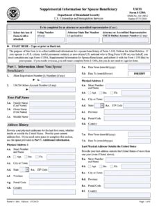 How To File Form I A Supplemental Information For Spouse