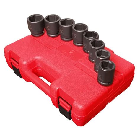 Sunex Tools Socket Set Impact 34 In Drive Set Drive Sae 6 Point 8 Piece Sun4680 The Home Depot