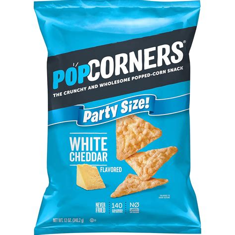 Popcorners Popped Corn Snacks White Cheddar 12 Oz