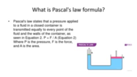 SOLUTION Pascal Law Formula And Its Application Presentation Studypool