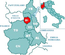 Maps for the Comuni in the Province of Biella