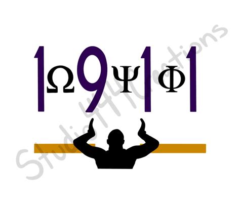 Omega Psi Phi 1911 Svg And Png Divine 9 Hbcu Etsy