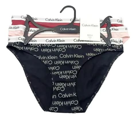 Calvin Klein Set Calzon Bikini Logo Algod N Mujer Original Env O Gratis