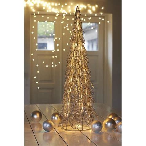 Sapin Lumineux Led En Metal Design Cdiscount Maison