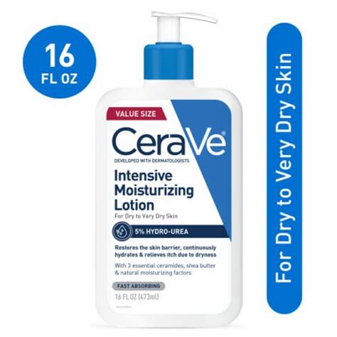 Cerave Intensive Moisturizing Body Lotion With Hydro Urea For Dry Skin Itch Relief 16 Fl Oz