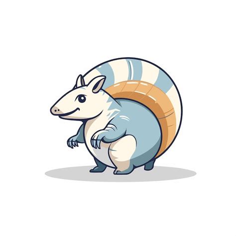 Lindo Armadillo De Dibujos Animados Ilustraci N Vectorial Sobre Fondo