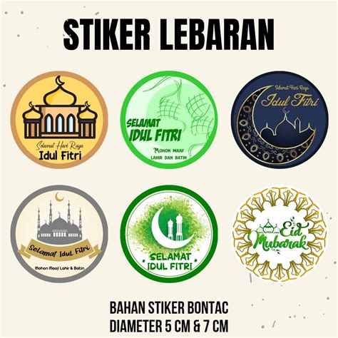 Stiker Toples Hari Raya Jual Slkb03 Stiker Label Parcel Toples Kue