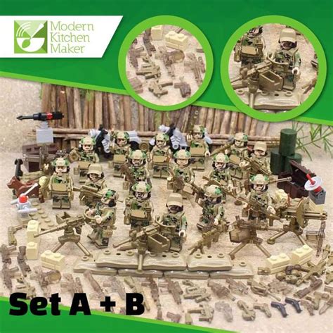 Compatible Lego Army Men MiniFigure Set of 16 Special Forces, Army ...