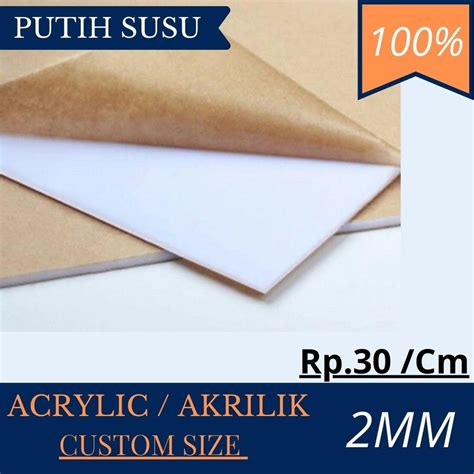 Jual ACRYLIC AKRILIK PUTIH SUSU 2MM Shopee Indonesia