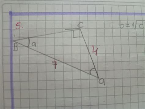 Halla El Valor De Seno Coseno Y Tangente Para El Ngulo A En Cada