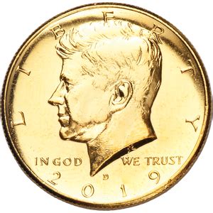 2019-D Gold-Plated Kennedy Half Dollar | Littleton Coin Company