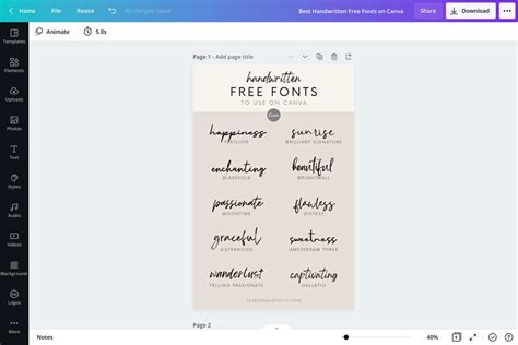 Best Free Handwritten Fonts On Canva Part Levee Road Studio Nbkomputer