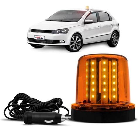 Giroflex LED Sinalizador Universal Autopoli 12V Imã Luz Emergência