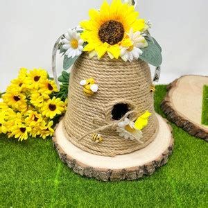 Bee Hive Skep Bee Hive Centerpiece Farmhouse Beehive Skep Decor Bee