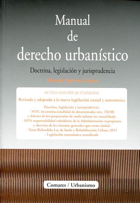 Libro Manual De Derecho Urban Stico Est Vez Goytre