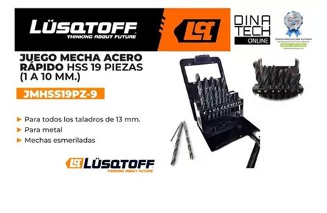 Juego Kit Mechas Acero Rapido Lusqtoff Metal A Mm Lusqtoff