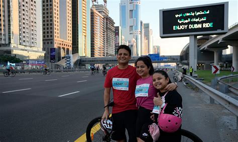 Dubai Ride Takes Over Cyclists On Sheikh Zayed Road Gulftoday