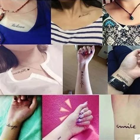 Sheets Set Temporary Tattoo Stickers Waterproof Arm Clavicle Body