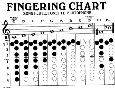 Flutophone Fingering Chart | Flute fingering chart, Flute, Teaching music