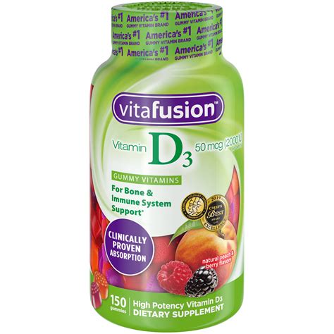 Vitafusion Vitamin D3 Adult Gummy Vitamins Dietary Supplement