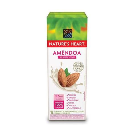 Bebida Vegetal Natures Heart Amêndoa 1l Sonda Supermercado Delivery