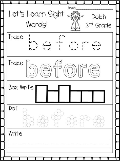 First Grade Sight Word Sentences Worksheetspack Worksheets Library