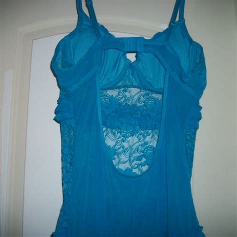 Vintage Intimates Sleepwear Vintage Erotica Pretty Blue Lace W Garters Lingerie Xl Poshmark