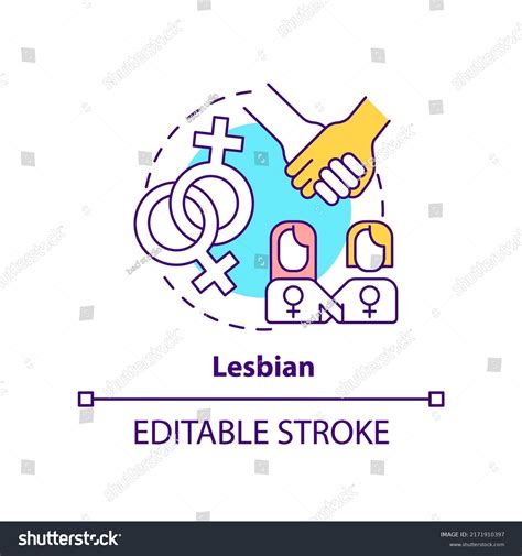 Lesbian Concept Icon Female Same Sex Stock Vector Royalty Free