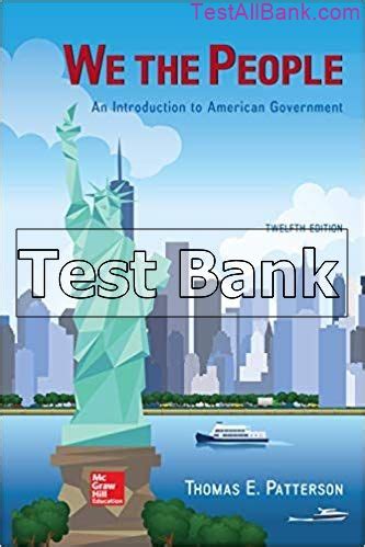 We The People Essentials 12th Edition Ginsberg Test Bank