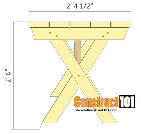 Picnic Table Plans Detached Benches - Free PDF Download