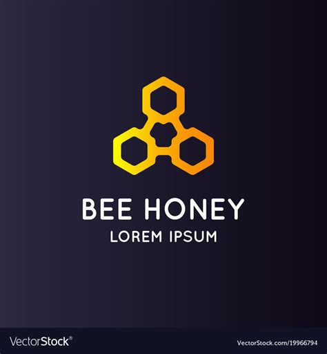 Logo Bee Honey Stylish And Modern Sign Royalty Free Vector