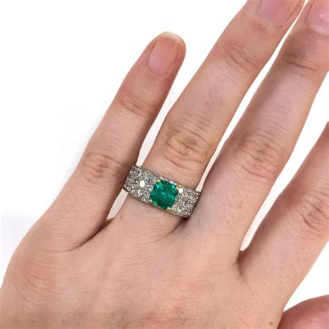 Vintage Emerald and Diamond Ring