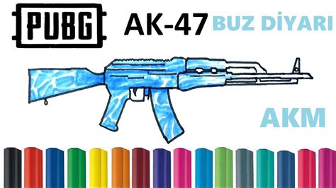 Easy Drawing Pubg Mobile Ak 47 I Kolay Pubg Mobile Buz Akm Çizimi I