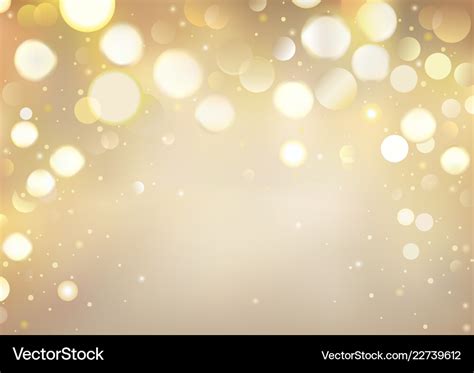 Golden Bokeh Background With Sparkling Lights Vector Image