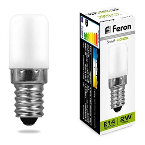 Лампа светодиодная для холодильника Feron LB-10 2W 2700K 230V E14 ...