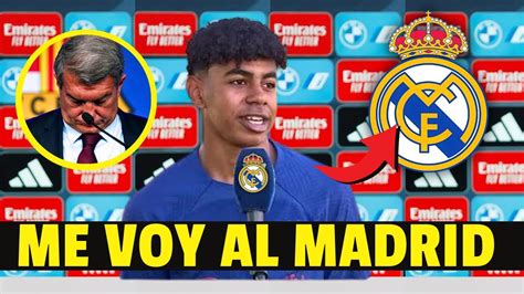 URGENTE YA LAMINE YAMAL EN EL REAL MADRID TOMÓ A TODOS POR