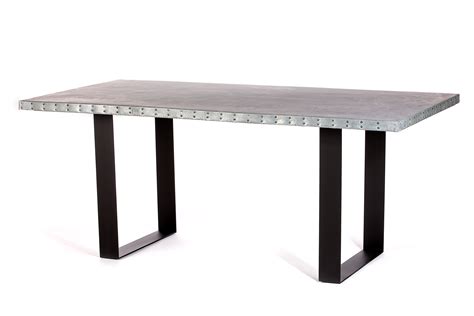 Zinc Dining Room Table X Base Trestle Zinc Top Dining Table Zinc